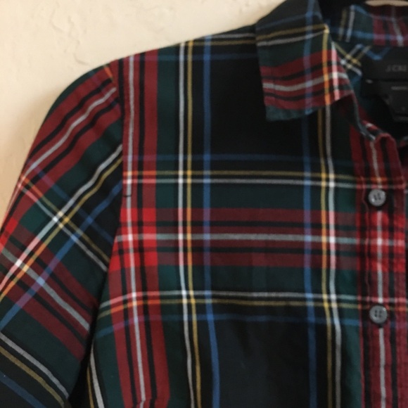 J Crew 100% Cotton Perfect Button Down 2 Tartan Plaid Professional Workwear - Picture 5 of 16